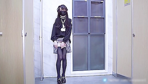 Sexy brunette hair with a dildoto